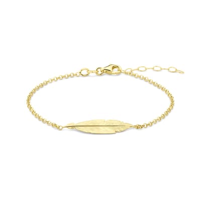 Glams armband veer 16,5 + 2,5 cm 3 micron - Zilver