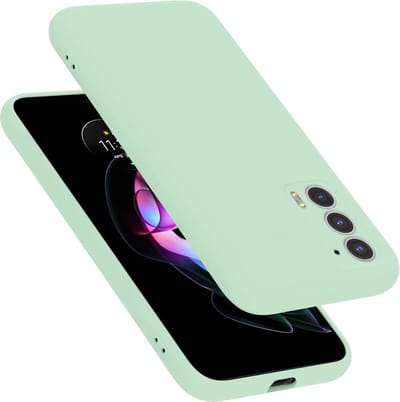 Cadorabo Hoesje geschikt voor Motorola EDGE 20 in LIQUID LICHT GROEN - Beschermhoes gemaakt van flexibel TPU silicone Case Cover