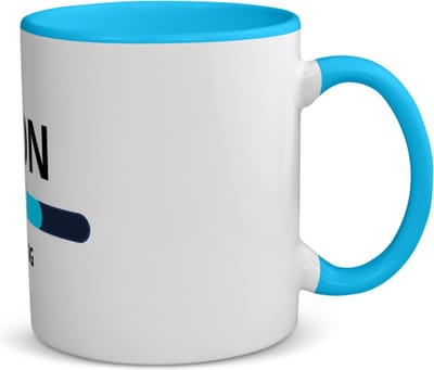 Akyol - zoon loading koffiemok - theemok - blauw - Zoon - ochtendkoffie laden - verjaardagscadeau - verjaardag - cadeau - cadeautje voor zoon - zoon artikelen - kado - geschenk - gift - 350 ML inhoud