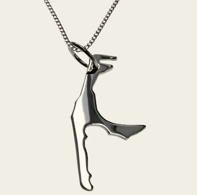 Zilveren Landkaart Sylt ketting hanger
