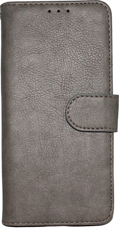 HB Hoesje Geschikt voor Samsung Galaxy S8 Plus - Grijs - Luxe Kunstlederen Portemonnee Book Case