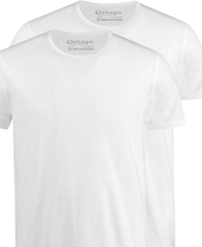 Garage 103 - Regular Fit 2-pack T-shirt ronde hals korte mouw wit M 100% katoen