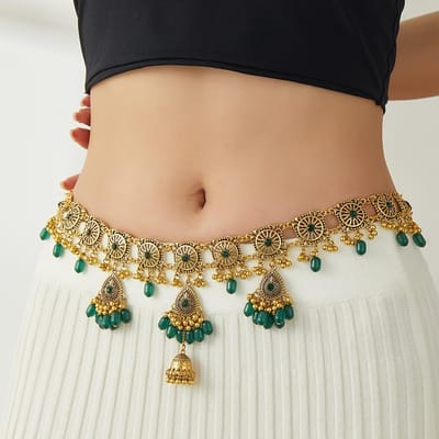 Chaîne de taille exotique de style bohème, design multicolore à pompons tendance et élégant, accessoires pour le quotidien et les performances scéniques, personnalisé