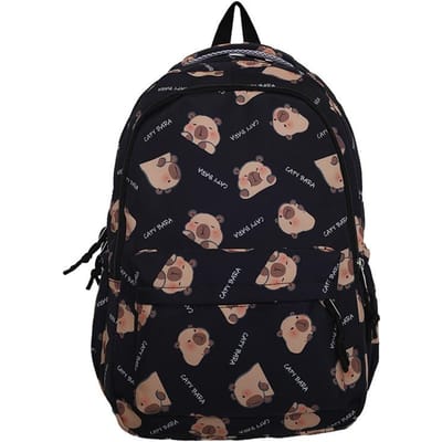 Rugzak voor Vrouwen Japanse Leuke Cartoon Kapibara Schooltas voor Vrouwen Grote Capaciteit Middelbare School Studenten Rugzak single package