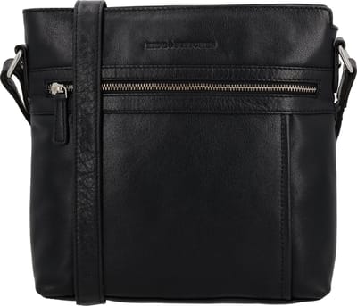 Hide & Stitches Mississippi Schoudertas - Crossbody - Leer - 100% - Leren Dames Tas - Zwart