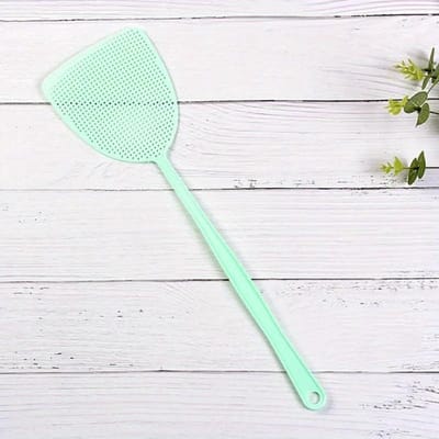Mouchette en Plastique Robuste à Manche Long - Tue-Insectes Manuel Durable, Légère et Pratique pour la Maison, l'Appartement, le Dortoir vert