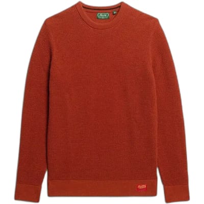 Superdry Trui Textured Crew Knit Jumper M6110657a Autumnal Orange Mannen Maat - XXL