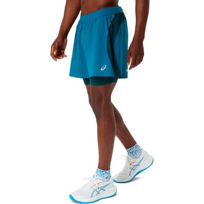 ASICS Road 2in1 5in Hardloopshorts Heren-turkoois, turkoois