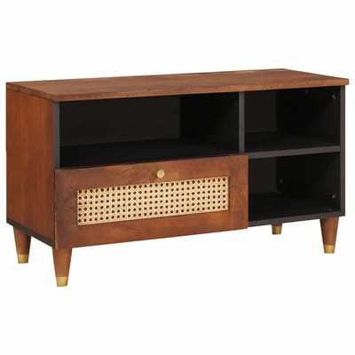 vidaXL - TV - Kast - Bruin - 80 - x - 33,5 - x - 46 - cm - Massief - Mango - Hout