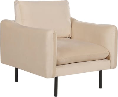 VINTERBRO - Fauteuil - Beige - Fluweel