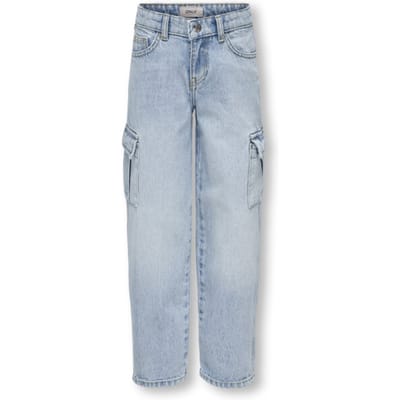 Kids ONLY Zomer jeans broek meisjes blauw - Wide Leg Fit - Kogharmony