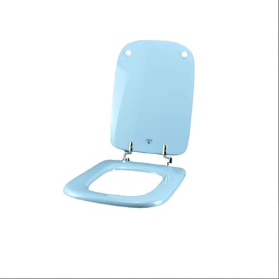 Toiletbril Hout - WC Deksel - Badkamer Vernieuwing - Polyester Coating - Standaard Maat - Lichtblauw