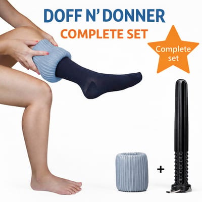 Doff N’ Donner 2025 Set met UV-Protectie – Aantrek- en Uittrekhulp voor Steunkousen