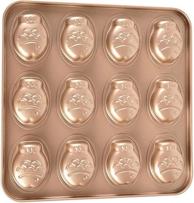 Visvorm bakvorm - Cakevorm kleine vis - Bakken voor feestjes - Koolstofstaal 04 mm - 345 cm lengte - Goudkleurig