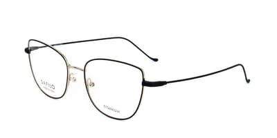 Safilo LINEA T 10 Matte black gold 53/18/140 WOMAN Brilmonturen