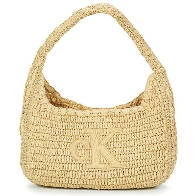 Handtas Calvin Klein Jeans BOLD CK RAFFIA SM SHOULDER BAG