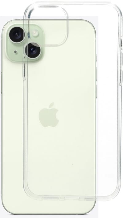 Mobiparts hoesje geschikt voor Apple iPhone 15 Plus - Zacht TPU - Schokabsorberend TPU - Grip Coating - Transparant