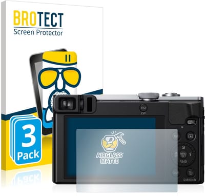 BROTECT - Screenprotector voor Panasonic Lumix DMC-TZ71 - Folie Beschermfolie Beschermglas matte 3 Stuks