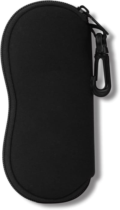 Etui voor Zonnebrillen en Bril met Neopreen, Geschikt voor Dames en Heren, Met Bevestigingshaak en Ruimte voor Accessoires