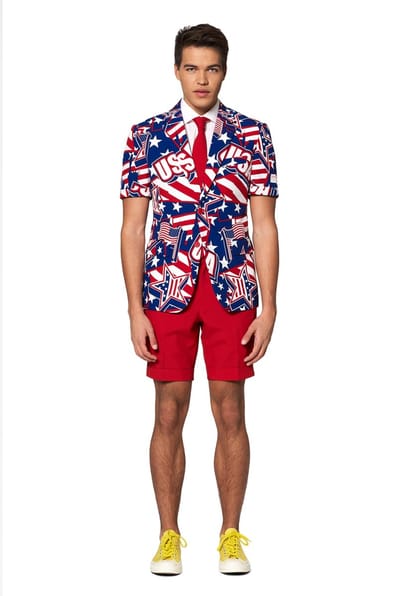OppoSuits Americool - Heren Zomer Pak - Carnavalskleding - Kostuum - USA - Maat 54