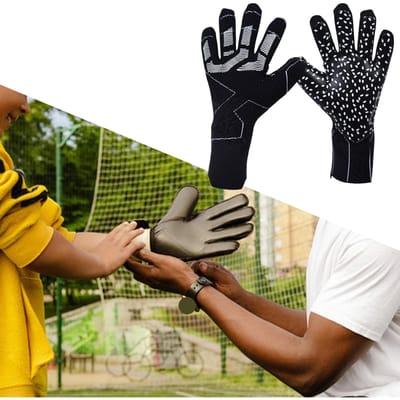 Keepershandschoenen voor volwassenen Antibotsing Verdikte antislip met stevige grip Vingerbescherming Polyester voetbalhandschoenen