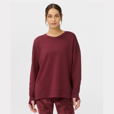 Sweaty Betty Sweaty Betty After Class Longline Sweatshirt ROOD - Maat XS
