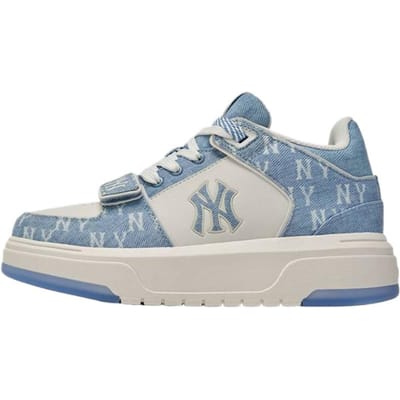 MLB New York Yankees Leer Premium Opvallende Mid-Top Sneakers Unisex Sneakers 3ASXMDM6N-50BLS 38 gray