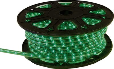 Star Trading LED koordlamp Ropelight Micro Reel, groen, voor buiten, 607W, inkortbaar, 45m