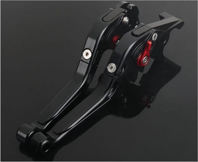 Motor Koppelingshendel - Remhendel Set - Motor Beschermen - Automatisch Opvouwbaar - CNC Aluminium - Zwart Rood