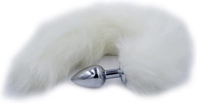 Kinky Secrets Witte Buttplug Staart - Anale Staart Voor Petplay En Furry