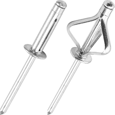 Aluminium Blindklinknagels - Drievoudige Vouw Klinknagels - Bevestigen van Materialen - Groter Draagvlak - Ø6.4x23mm - 50 stuks - Zilver