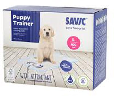 Savic puppy trainer pads - 100 st large 60 x 45 cm - met attractant - superabsorberend - 30 sec dry