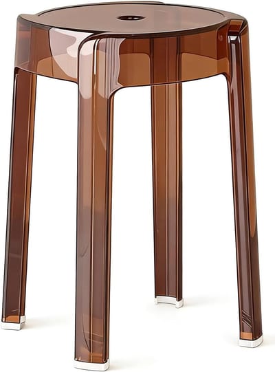 Acryl Douchestoel - Transparante Kruk - Veilig Douchen - Stabiele Constructie - 46 cm Hoog - Transparant