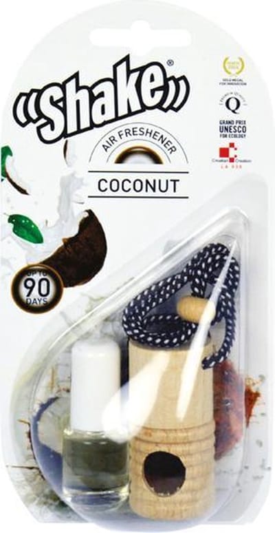 Shake Auto Luchtverfrisser - Autogeur met navulling - Coconut