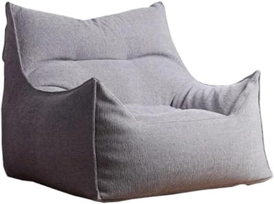 Zitzakstoelhoes - Zitzakhoes - Ontspannen Zitten - Afneembaar en Wasbaar - 80 x 80 x 70 cm - Grijs