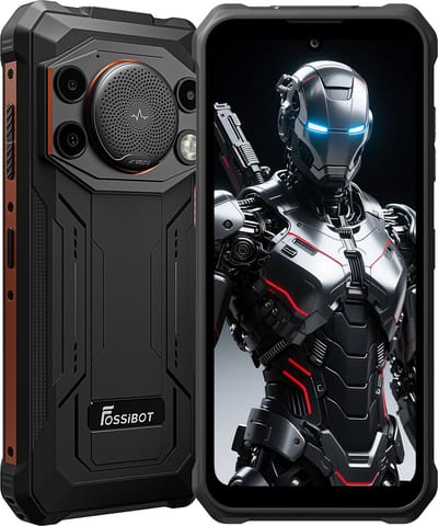 FOSSiBOT F110PRO Robuuste Smartphone - Dual SIM - 8GB RAM - 128GB ROM - 10000mAh - 6,745 inch HD+ IPS Scherm - IP68 Waterdicht Telefoon -Android 15- GPS,NFC,OTG -zwart, oranje