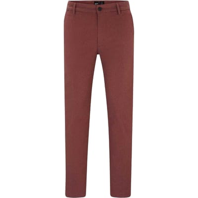 Boss Chino's voor heren van Kane met platte voorkant (Bruin)