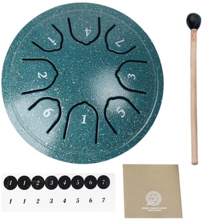 Livano Handpan - Tongue Drum - Steel - Regen - Klankschaal - Groen