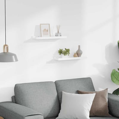 vidaXL - Fotoplanken - 2 - st - 40x9x3 - cm - MDF - wit