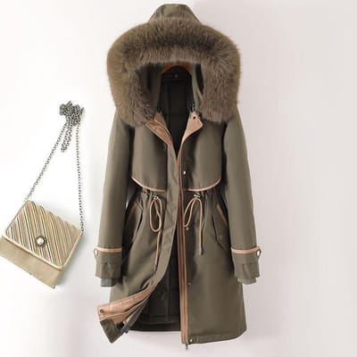Veste en coton Parker pour femme Longueur moyenne Doublure intérieure Pliable en hiver Veste en coton épaisse surdimensionnée 6XL vert d’armée