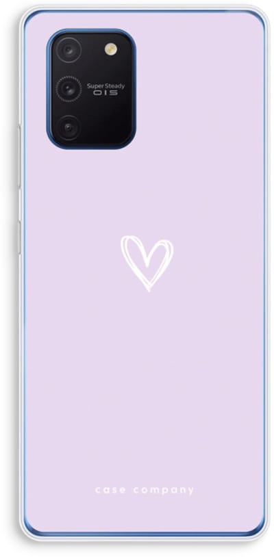 Case Company® - Hoesje geschikt voor Samsung Galaxy Note 10 Lite hoesje - Klein hartje paars - Soft Cover Telefoonhoesje - Bescherming aan alle Kanten en Schermrand
