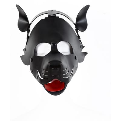 Rollenspel Puppy Kap Neopreen Maskers Snuit Volwassen Cosplay Spellen Pu Mode Gezicht Hoes Spel Jongen Kostuum Sexy Bar Feest