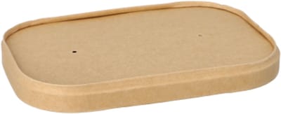 25 Deksel voor verpakkingsbeker, karton rechthoekig 1,8 cm x 17,1 cm x 12 cm bruin