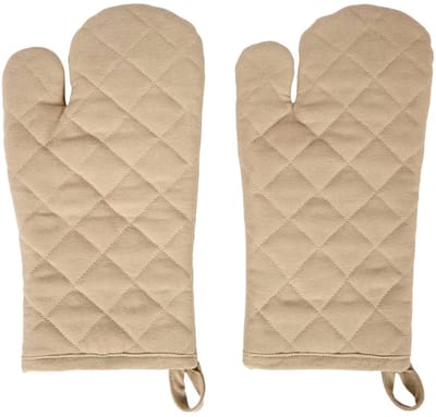 Ovenhandschoenen - Beige - 2 Stuks - Oven Gloves - Keukenaccesoires
