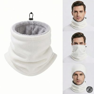 Sorprese Luxe Thermische Nekwarmer - Col Sjaal - Dubbele Fleece Voering - Dames & Heren - Extra Warm - One Size - Wit