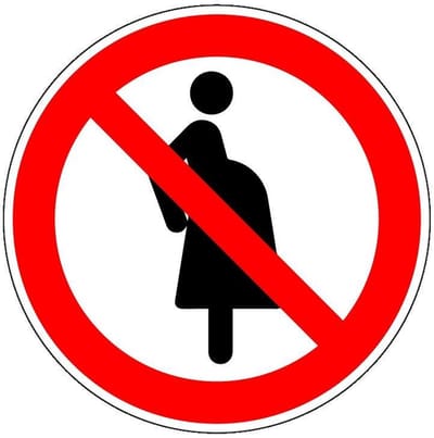 Verboden voor zwangere vrouwen bord - kunststof - P042 300 mm