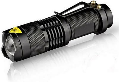 DrPhone FL2 - Led Zaklamp - Cob/Xpe - Waterdicht - Inclusief zoom – Schokbestendig - Zwart - Licht afstand 100/200m