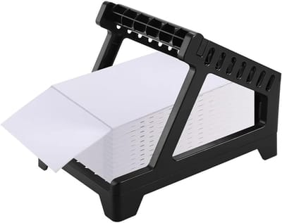 Etikettenhouder - Label Dispenser - Verzendlabels Printen - 2-in-1 Rol & Stapel - 13.5x20x15.5 cm - Zwart