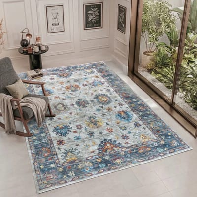 Muratap Vintage vloerkleed mystic garden creme multi wasbaar- 200x290 cm