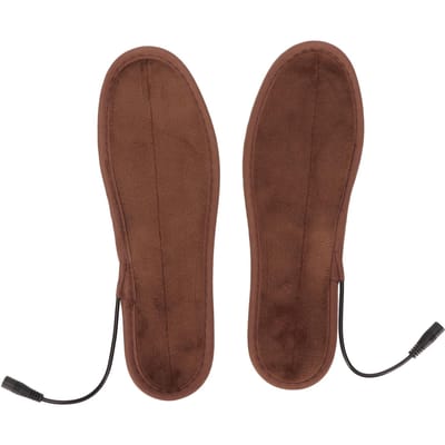 2 stuks Verwarmende Schoeninzetstukken USB Voetwarmer Unisex Elektrisch Verwarmende Binnenzolen voor Mannen Vrouwen 39-40 35‑36 brown